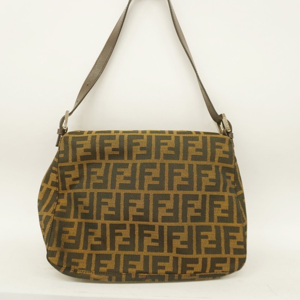 FENDI[3zc3916] Auth  Handbag Zucca Nylon Canvas Brown Silver metal - Picture 7 of 7